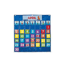 Nylon Classroom Calendar Pocket Chart By Fun Express