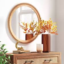 Console Tables And Round Mirrors A
