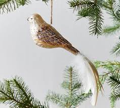 handcrafted mercury glass bird ornament