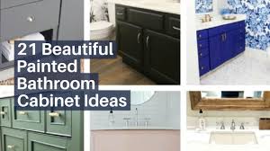21 beautiful painted bathroom cabinet ideas