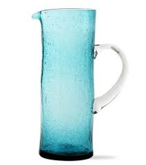 tag aqua bubble glass tall pitcher