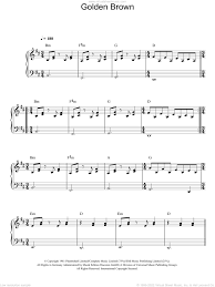 golden brown sheet for piano solo