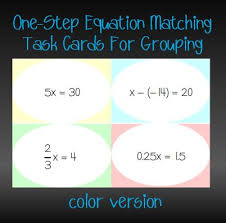 Match Task Cards Color Math In The Middle