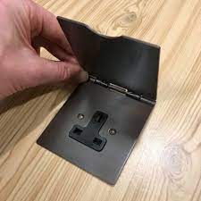 bronze floor plug socket single 13