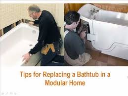 replacing a bathtub in a modular home