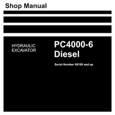 Komatsu Pc4000 6 Diesel Hydraulic Excavator Shop Manual 08199 And Up