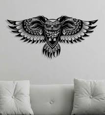 Metal Decorative Flying Owl Wall Art