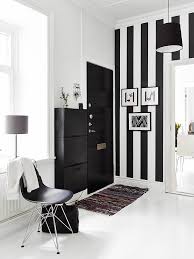 the black and white striped wall