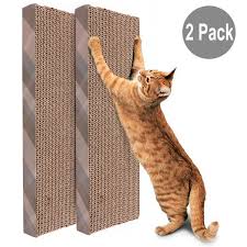 Cardboard cat house with scratcher: Primepets 2 Cat Scratcher Cardboard With Catnip Walmart Com Walmart Com