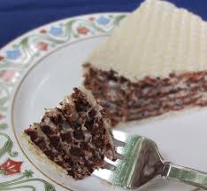 no bake russian wafer cake or oblatne