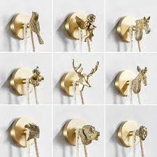 Modern Solid Brass Animal Wall Hooks