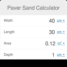 Paver Sand Calculator