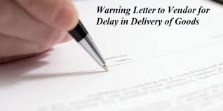 Dear esteemed customer, thanks for your email to notify us of the difficulties you have been experiencing with our mall recently. Sample Warning Letter To Vendor For Delay In Delivery Of Goods Assignment Point