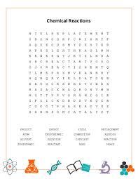 Chemical Reactions Word Search