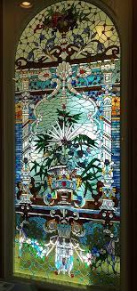stained glass window at entrance