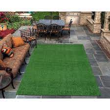 sweet home meadowland collection green artificial gr indoor outdoor turf area rug 6 6 x 9 3