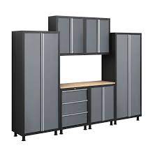 coleman 7pc garage cabinet set grey