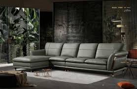 pa leather modern sectional sofa in