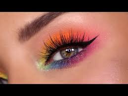 rainbow eye makeup tutorial pride