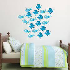 School Of Fish Wall Decals Blue Fish