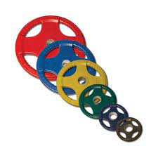 colored rubber grip olympic plate set