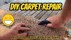 diy carpet repair at a transition strip
