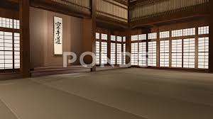 traditional anese karate dojo 3d