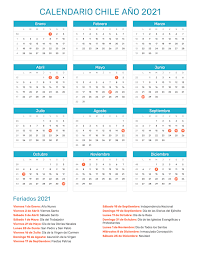 Próximo feriado largo junio 2021. Calendario De Chile Ano 2021 Feriados