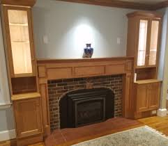 Fireplace Mantel Custom With Side Cabinets