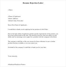Candidate Job Rejection Letter Documents  Letters  Samples  Examples   Tips