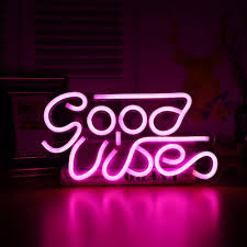 good vibes neon signs led light acrylic