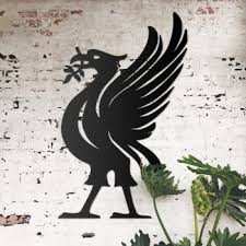 Red Liver Bird Steel Wall Art Large