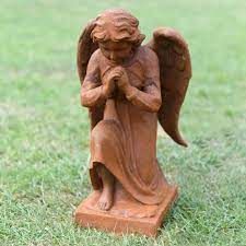 Cast Iron Praying Angel Garden Statue