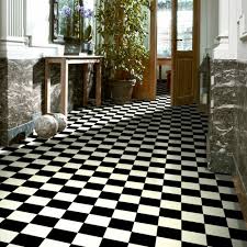 What are the different colors of vinyl flooring? Chessboard Vinyl Flooring Black White Tile Flooring Direct