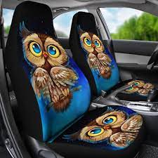 Cute Owl Car Seat Covers Set Of 2