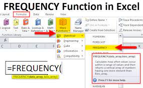 frequency in excel formula exles