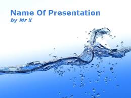 Water Stream Blue Theme Powerpoint Template
