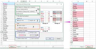 how to vlookup to compare two lists in