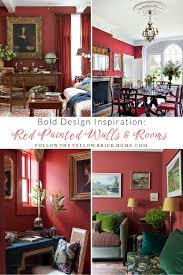 red painted walls and rooms