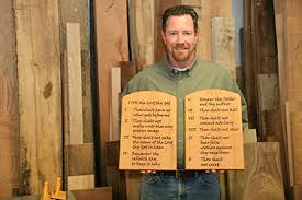 Ten Commandments Tablets Gathering Wood