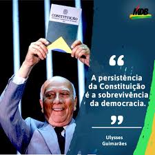 MDB Nacional - A frase fez parte do discurso de Ulysses Guimarães, no dia 5  de outubro de 1988, data em que a Nova Constituição foi aprovada. O Brasil  pedia mudanças e
