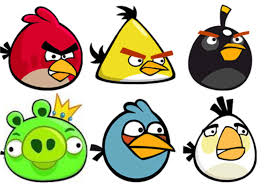 Funny Angry Birds faces as an illustration free image download