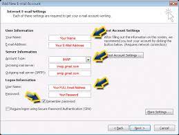 outlook 2010 to work with gmail imap