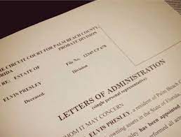 apply for letters of administration in