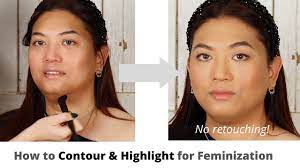 how to feminize your face with contour