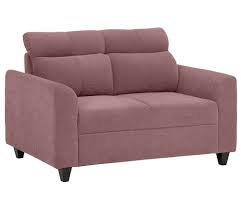 2 Seater Fabric Sofa Grey Upholstery