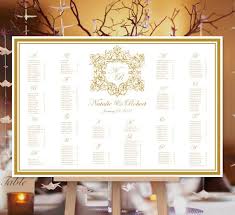 Wedding Seating Chart Poster Vienna Gold Print Ready Digital File