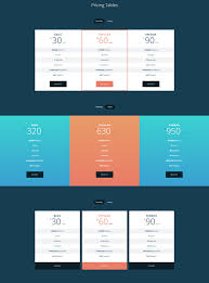 html css pricing table templates