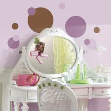 Lavender Dots Wall Art Stickers Brown