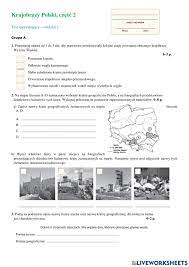 Geografia Klasa 5 Dział 1 Sprawdzian - Krajobrazy Polski - pas gór i wyżyn A worksheet